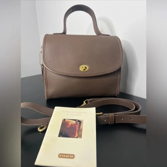 Coach | Bags | Vintage Coach Manor Brown Satchel Bag Usa 9977